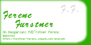 ferenc furstner business card